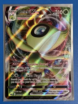 Celebi VMAX 008/198 Pokemon Chilling Reign Ultra Rare NM + Card Saver - Image 1