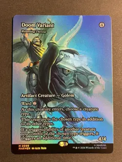Roaming Throne / Doom Variant 99 MAR - Foil - Borderless - Marvel Universe - MTG - Image 2