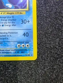 Poliwrath Holo Rare Pokemon TCG Card Unlimited Base Set 13/102 NM 1999 - Image 4