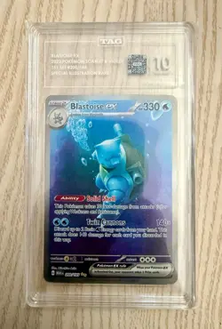 2023 Pokemon TCG Blastoise EX Scarlet & Violet 151 #200/165 SIR TAG 10 Gem Mint - Image 1