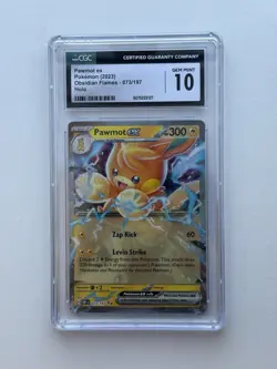 Pokemon TCG Pawmot EX 073/197 SV Obsidian Flames Double Rare CGC Gem Mint 10 - Image 1
