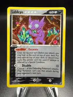 Pokemon EX Crystal Guardians SABLEYE Holo Rare #10/100 - Image 1