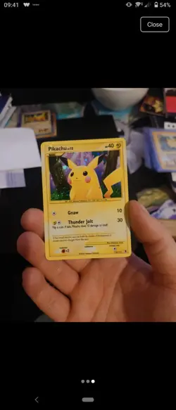 Pokemon TCG 2009 Pikachu 112/111 Rising Rivals Holo Secret Rare - Image 1