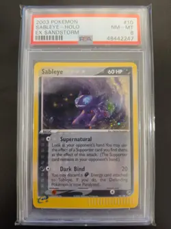 2003 POKEMON EX SANDSTORM #10 SABLEYE HOLO PSA 8 10/100 - Image 1
