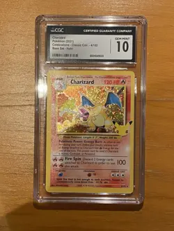 Pokemon Charizard Celebrations 4/102 Classic Holo Rare CGC GEM MINT 10 - Image 1