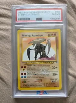 Pokemon Shining Kabutops, 108/105, Neo Destiny, Holo Secret Rare, PSA 8, 2002 - Image 1