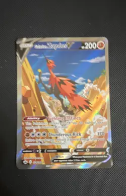 🔥 Galarian Zapdos V Alt Art 174/198 Chilling Reign Pokemon Card NM 🔥 - Image 1
