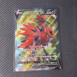 Pokemon Galarian Zapdos v TCG Chilling Reign Holo Card 173/198 - Image 1