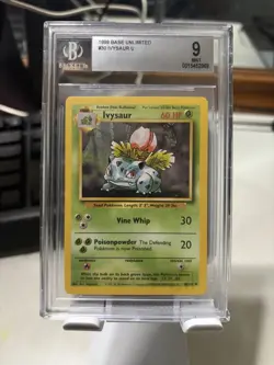 Pokemon Card Unlimited 1999 IVYSAUR 30/102 Base Set BGS 9 Mint - Image 1
