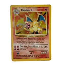 Pokemon TCG Charizard 4/102 Base Set Unlimited Holo Rare 120 HP English 1999 - Image 1