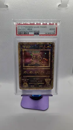 Pokemon Ancient Mew 2000 Movie Promo Holo Card PSA 2 Lowest POP - Image 2