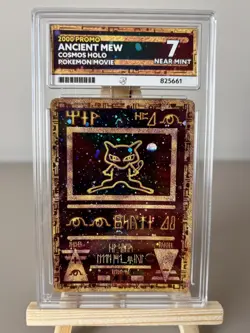 Ancient Mew Cosmos Holo Pokemon: The Movie 2000 Promo Ace 7 Near Mint SWIRL TCG - Image 1