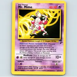 Mr. Mime 27/130 Base Set 2 Rare Non-Holo Pokemon Lightly Played - Image 1