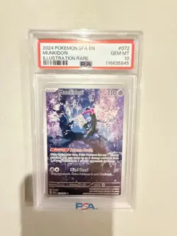 2024 Pokemon Shrouded Fable Munkidori Illustration Rare #072/064 PSA 10 GEM MINT - Image 1