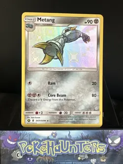 Pokemon Card Metang SV31/SV94 Hidden Fates Holo Shiny Holo Rare NM - Image 1