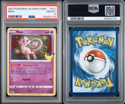 Pokemon TCG Mew Celebrations Holo Card 011/025 Rare PSA 8 Near Mint - Image 1
