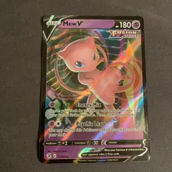 Mew V 113/264 Fusion Strike Pokemon Card TCG Holo Ultra Rare Near Mint - Image 1