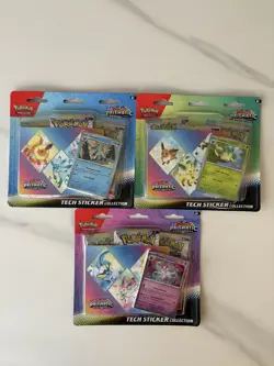 3x Prismatic Evolutions Pokemon TCG Tech Sticker Collection FULL SET - Free Ship - Image 1