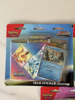 3x Prismatic Evolutions Pokemon TCG Tech Sticker Collection FULL SET - Free Ship - Image 3