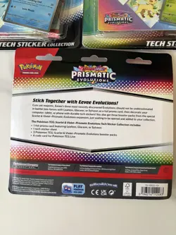 3x Prismatic Evolutions Pokemon TCG Tech Sticker Collection FULL SET - Free Ship - Image 5
