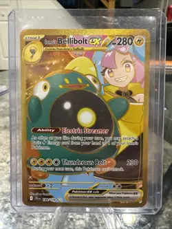 Pokemon TCG Ionos Bellibolt ex 188/159 Journey Together Gold Hyper Rare Card NM - Image 1