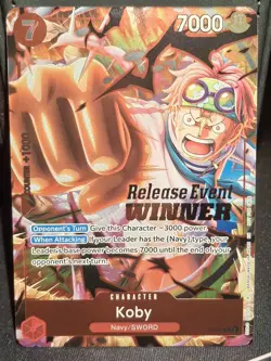 Koby (OP12 Release Event Winner) P-092 - One Piece TCG Promotion Cards PR - Image 1