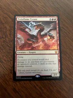 Twinflame Tyrant Foil Near Mint MTG Foundations - Image 1