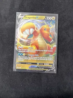 Pokemon TCG Dragonite v SWSH154 Black Star Promo Card Near Mint Condition - Image 1