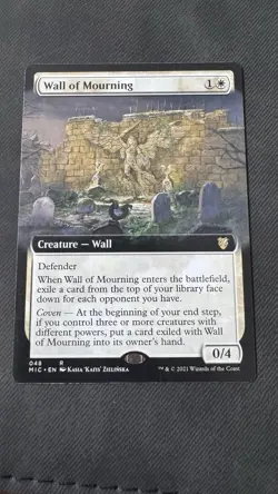 MTG Wall of Mourning 048 EXTENDED ART Innistrad Magic the Gathering - Image 1
