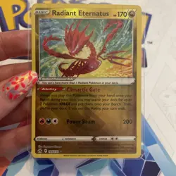Pokemon TCG Radiant Eternatus Crown Zenith Holo Card 105/159 Radiant Rare - Image 1