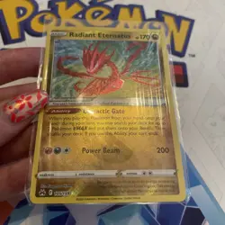 Pokemon TCG Radiant Eternatus Crown Zenith Holo Card 105/159 Radiant Rare - Image 2