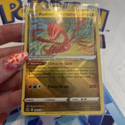 Pokemon TCG Radiant Eternatus Crown Zenith Holo Card 105/159 Radiant Rare - Image 3
