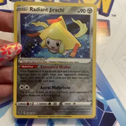 Pokemon TCG Radiant Jirachi Silver Tempest Holo Card 120/195 NM/MT Condition - Image 1
