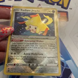 Pokemon TCG Radiant Jirachi Silver Tempest Holo Card 120/195 NM/MT Condition - Image 2