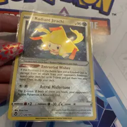 Pokemon TCG Radiant Jirachi Silver Tempest Holo Card 120/195 NM/MT Condition - Image 3