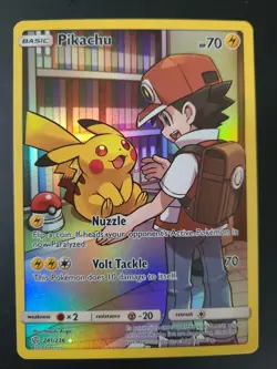 Pokemon Pikachu Holo Full Art Secret Rare Card Cosmic Eclipse 241/236 - Image 1