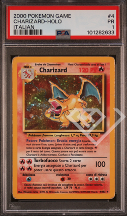 Pokemon Card Charizard 4/102 Holo Base Set Unlimited - PSA 1 Italian - Image 1