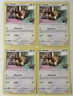 Pokemon TCG Pokemon GO 4-Card Lot Eevee 054/078 - Image 1