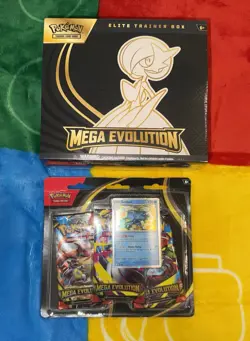 Pokemon TCG Sealed Collection Lot: (2) Mega Evolution ETBs, Booster Box, 3-pack - Image 3