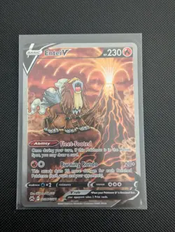 Entei v GG36/GG70 Crown Zenith: Galarian Gallery Holo Pokemon Card Ultra Rare - Image 1