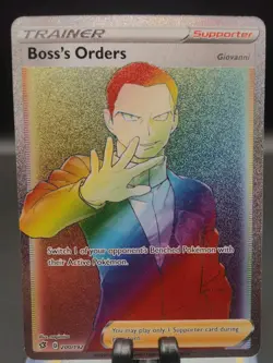 Pokemon TCG Boss's Orders Rebel Clash 200/192 Holo Rainbow Secret Rare Card - Image 1