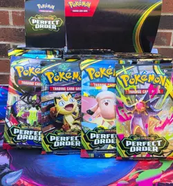 Pokemon Perfect Order TCG Booster Packs 4x Randomly Pull From Box Factory Sealed - Image 2