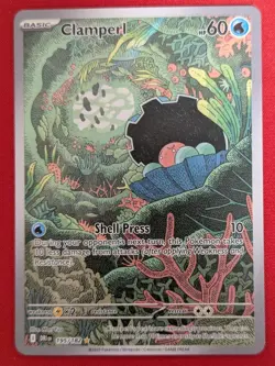 Clamperl 195/182 NM Holo Full Art Illustration Rare Pokemon Card TCG English - Image 1