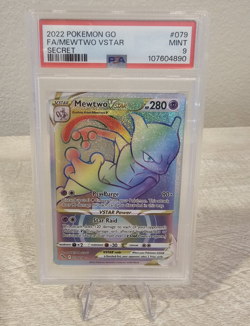 Pokemon Mewtwo VSTAR 079/078 Secret Rare Holo Full Art English 2022 PSA 9 - Image 1