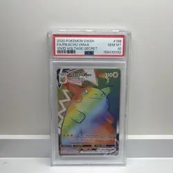 Pokemon TCG Pikachu VMAX Vivid Voltage 188 Secret Rare Holo Full Art PSA 10 - Image 1