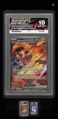 Team Rocket's Moltres ex 229/182 SIR Destined Rivals Stamped UPC Promo Ace 10 - Image 1