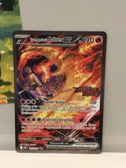 Pokemon TCG Team Rocket's Moltres EX 229/182 Destined Rivals Sir Stamped - Image 1