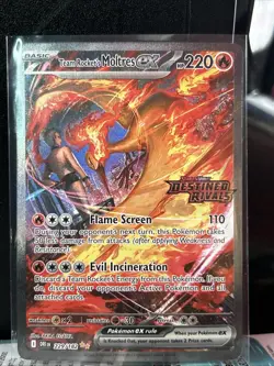 Pokemon Card TCG Team Rocket's Moltres EX Destined Rivals Stamp 2026 229/182 NM - Image 1