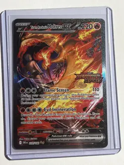 Pokemon Team Rocket's Moltres ex SIR Destined Rivals Stamped Promo 229/182 - Image 1