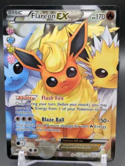 Flareon EX RC28/RC32 Generations Radiant Collection Ultra Rare Full Art CREASED - Image 1